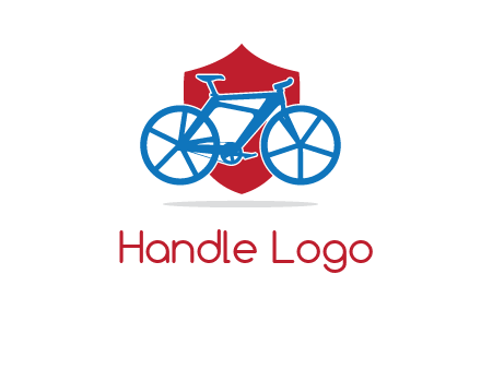 bicycle over a shield logo