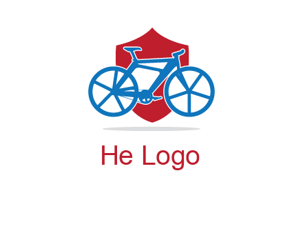 bicycle over a shield logo