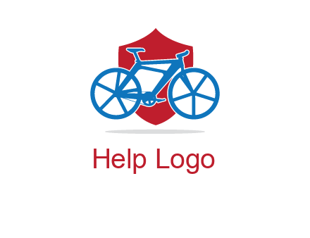 bicycle over a shield logo