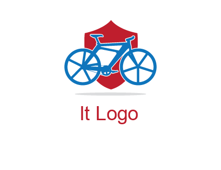 bicycle over a shield logo