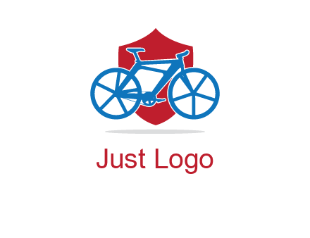 bicycle over a shield logo