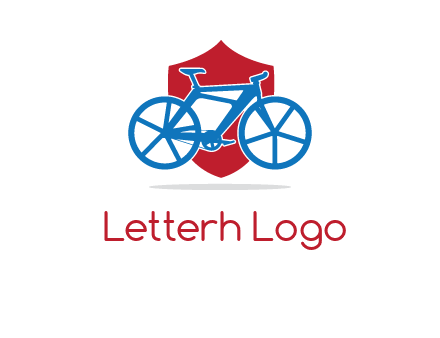 bicycle over a shield logo