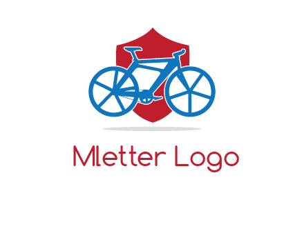 bicycle over a shield logo