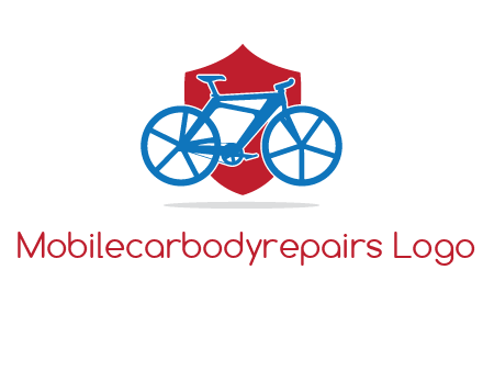 bicycle over a shield logo