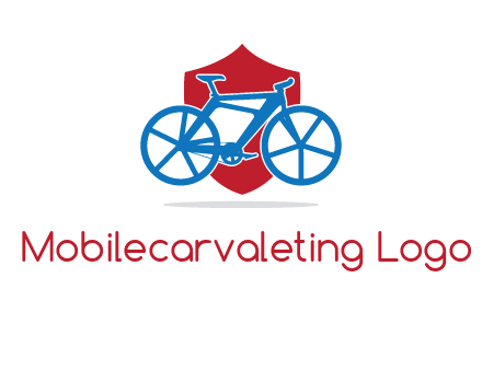 bicycle over a shield logo