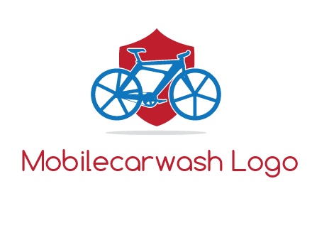 bicycle over a shield logo