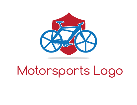 bicycle over a shield logo