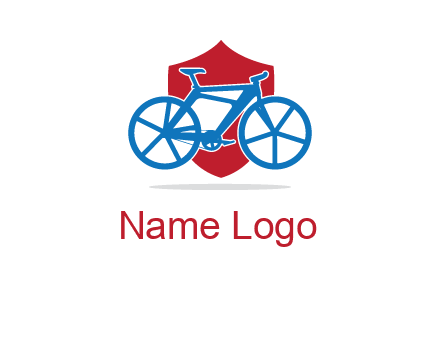 bicycle over a shield logo