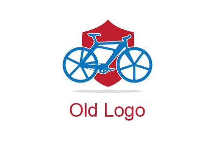 bicycle over a shield logo