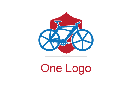 bicycle over a shield logo
