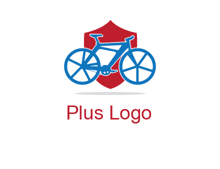 bicycle over a shield logo