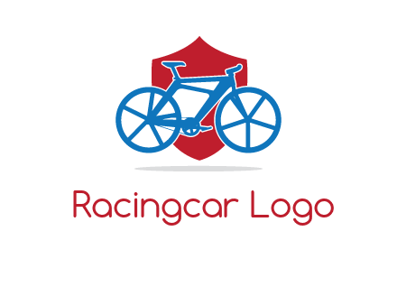 bicycle over a shield logo