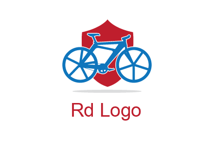 bicycle over a shield logo