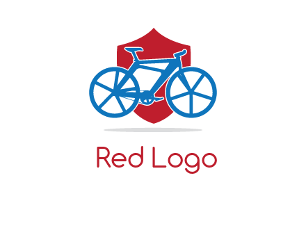 bicycle over a shield logo
