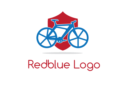 bicycle over a shield logo