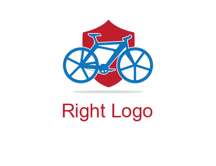 bicycle over a shield logo