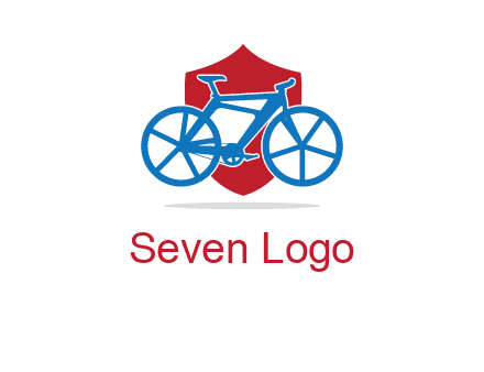 bicycle over a shield logo