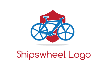 bicycle over a shield logo