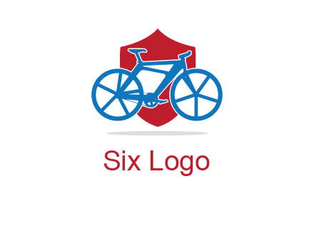 bicycle over a shield logo