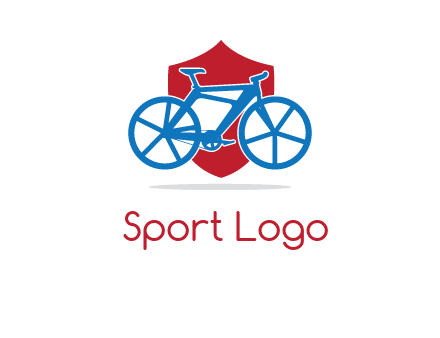 bicycle over a shield logo