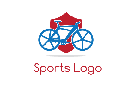 bicycle over a shield logo