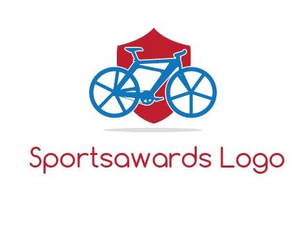 bicycle over a shield logo