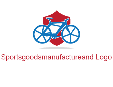 bicycle over a shield logo