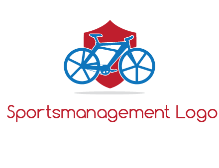 bicycle over a shield logo
