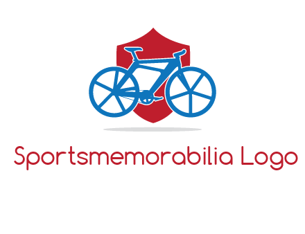 bicycle over a shield logo
