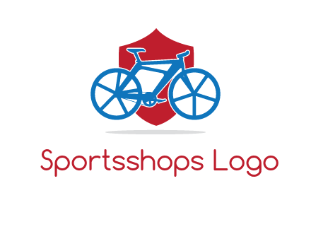 bicycle over a shield logo