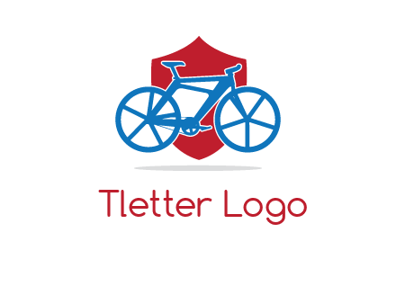 bicycle over a shield logo