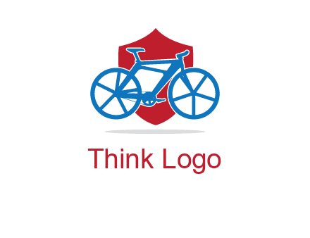 bicycle over a shield logo