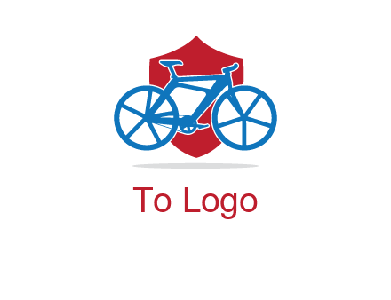 bicycle over a shield logo