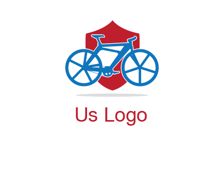 bicycle over a shield logo
