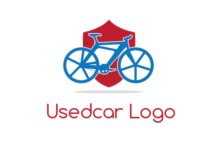 bicycle over a shield logo