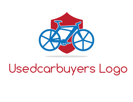 bicycle over a shield logo