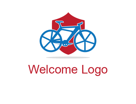 bicycle over a shield logo