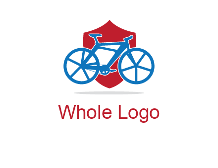 bicycle over a shield logo