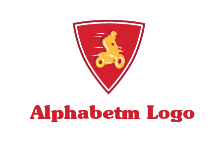 motorbike in shield logo