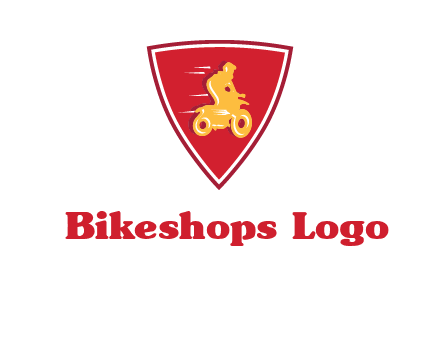 motorbike in shield logo