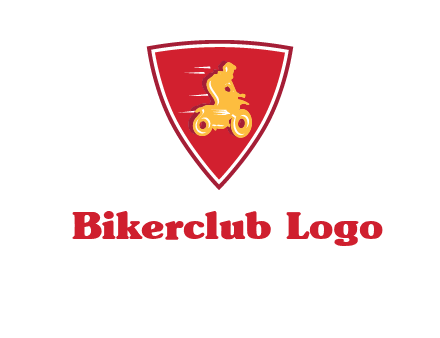 motorbike in shield logo