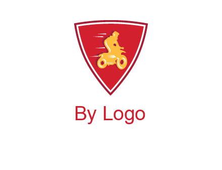 motorbike in shield logo