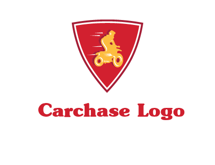 motorbike in shield logo