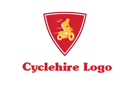motorbike in shield logo