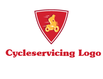 motorbike in shield logo