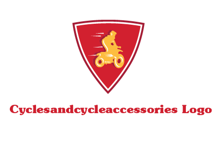 motorbike in shield logo