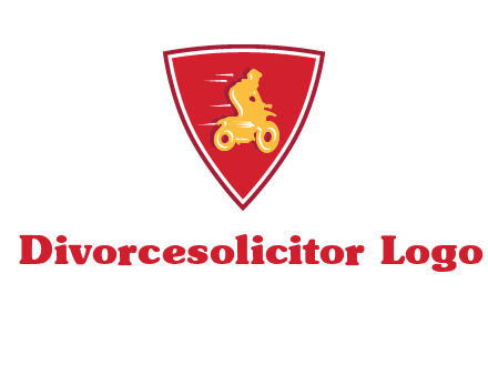 motorbike in shield logo