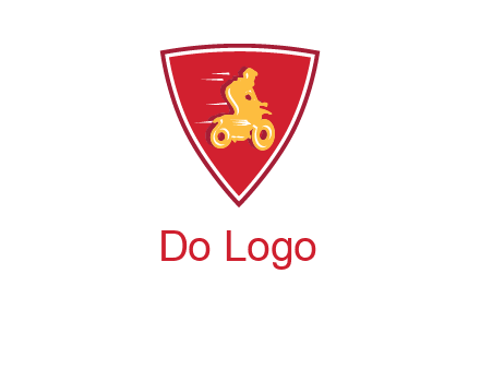 motorbike in shield logo