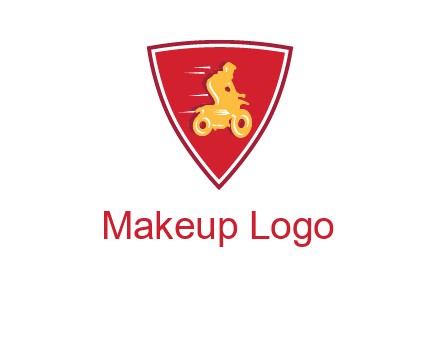 motorbike in shield logo