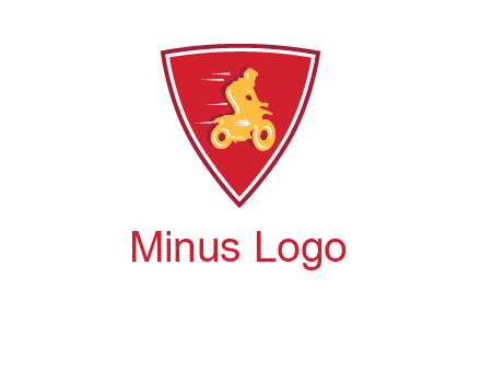 motorbike in shield logo